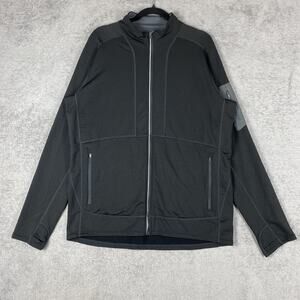 Icebreaker GT Jacket Mens 2XL Black Merino Wool Blend Full Zip Athletic Outdoor